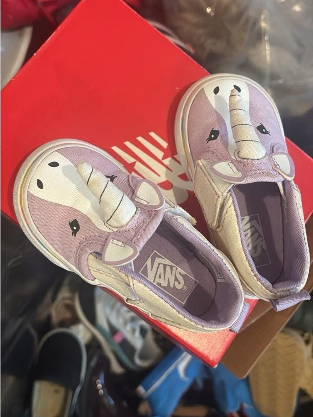 Vans Kids Lavender Unicorn Slip-On Sneakers